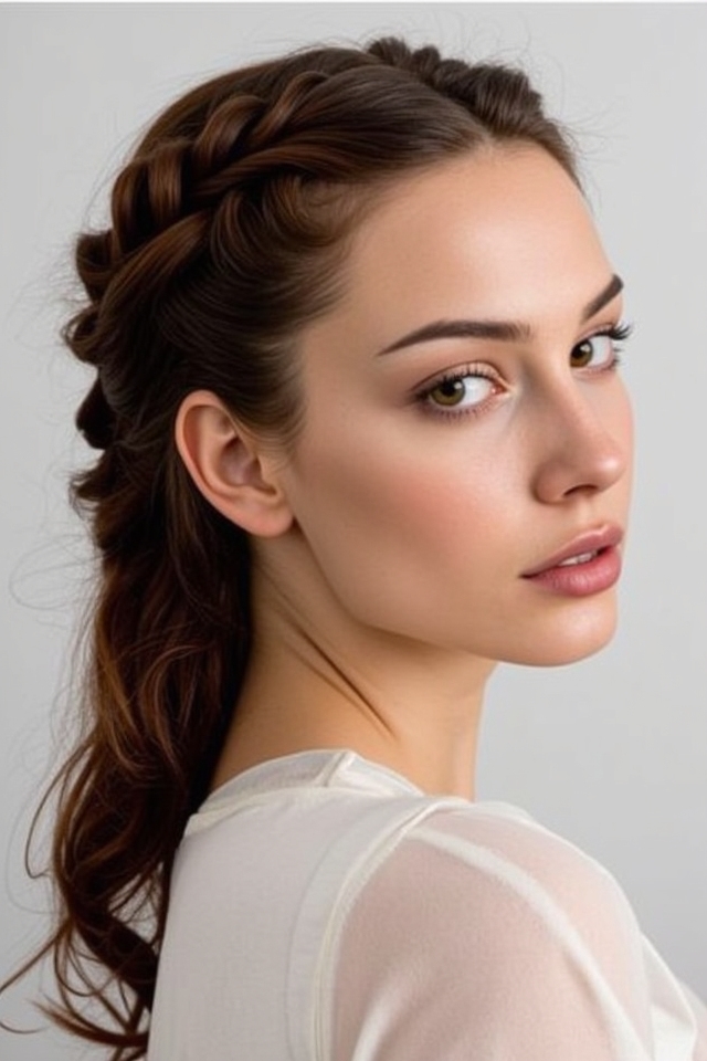 half up twisted hair style