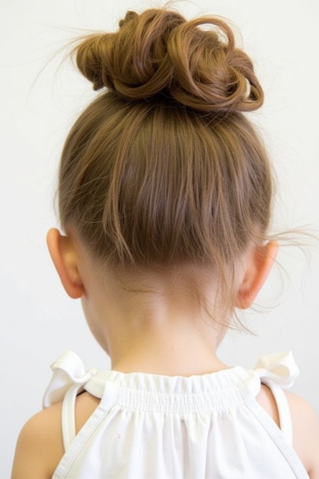 high messy top bun