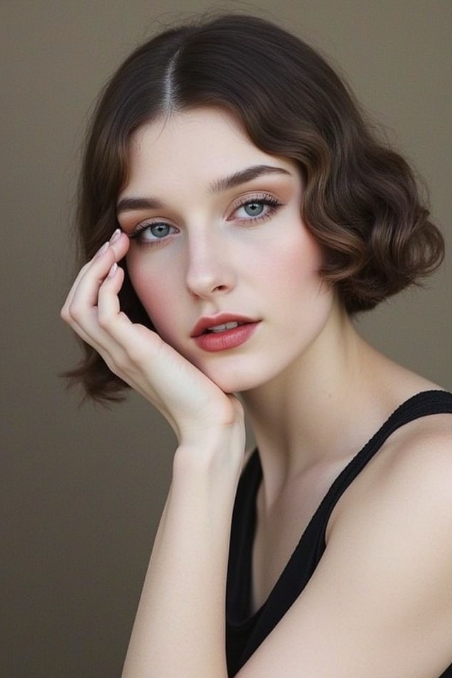 iconic 1920s flapper waves