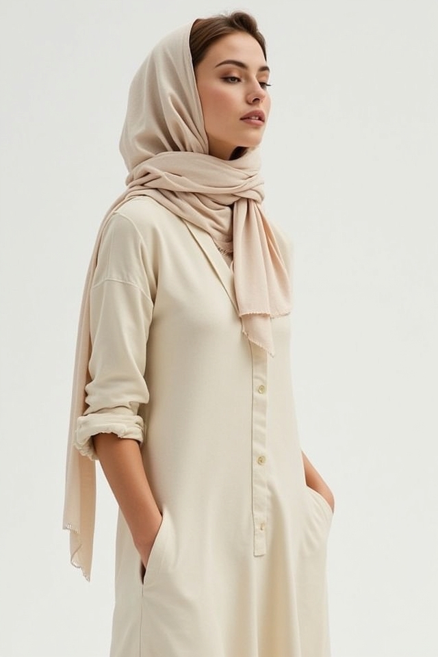 lightweight scarf and dress