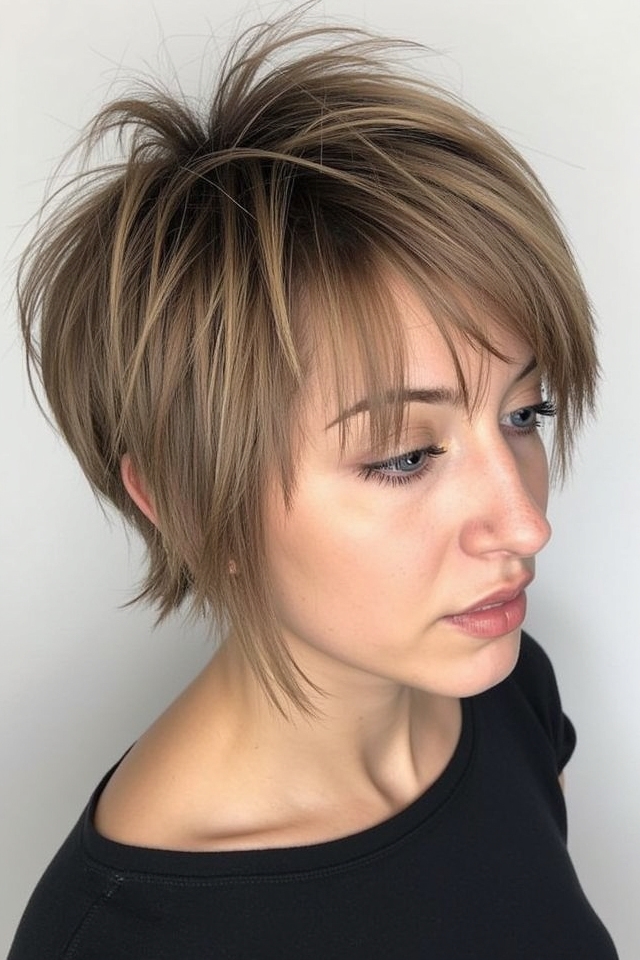 messy choppy textured bedhead