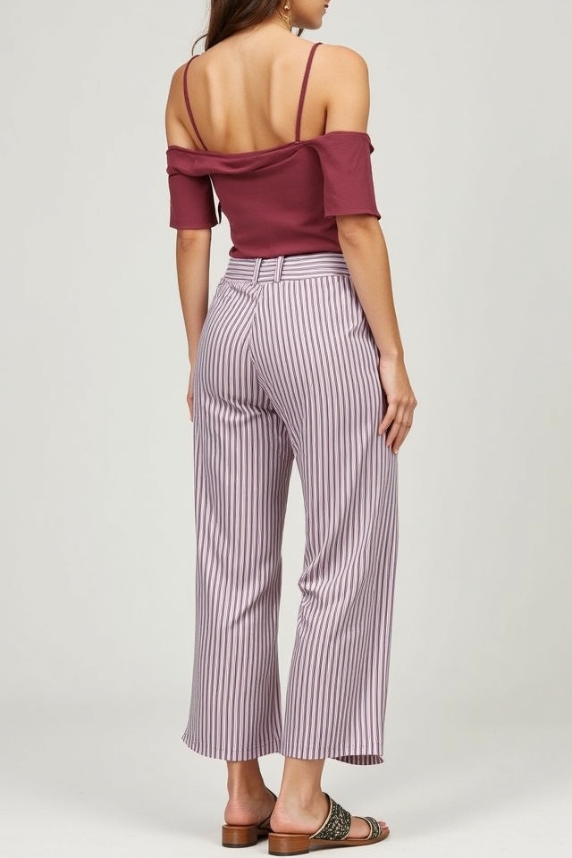 off shoulder wide leg summer ensemble