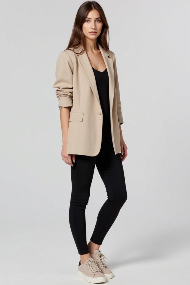oversized blazer and leggings