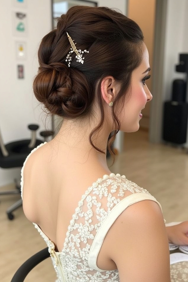 puffed front loose ends