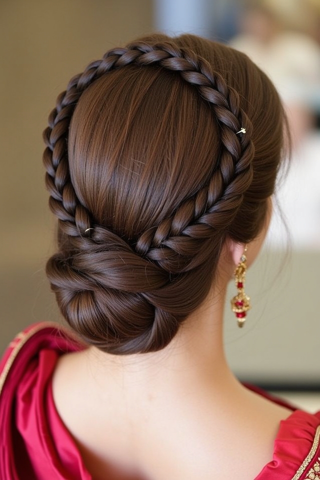 regal pakistani braided crown