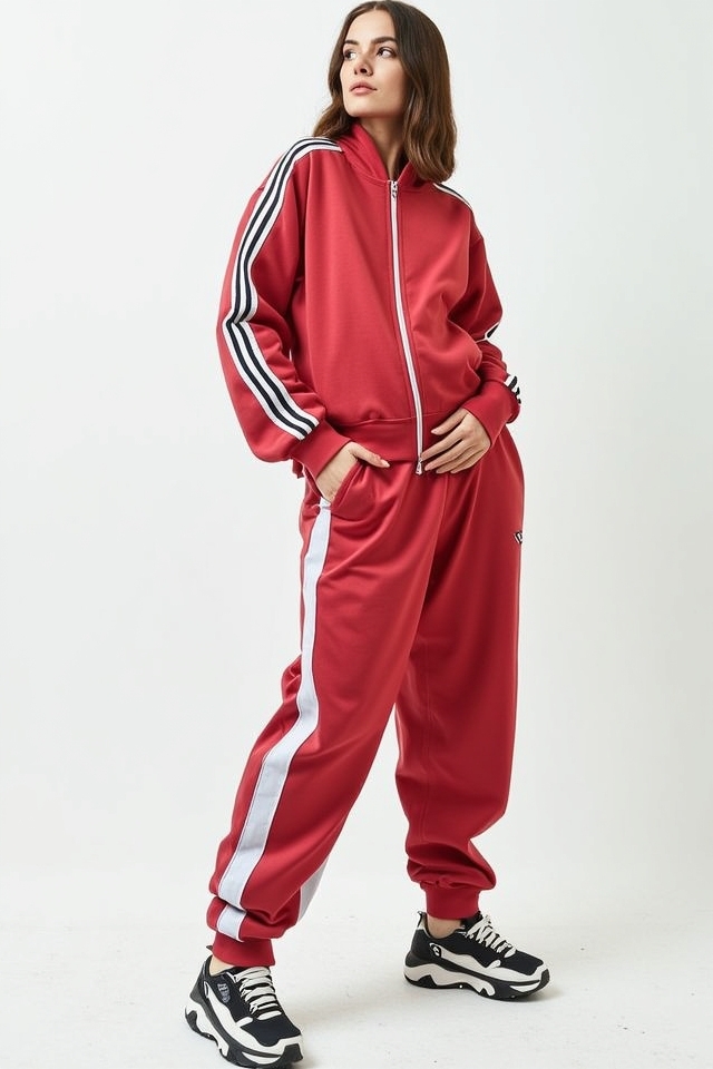 retro tracksuit chunky sneakers