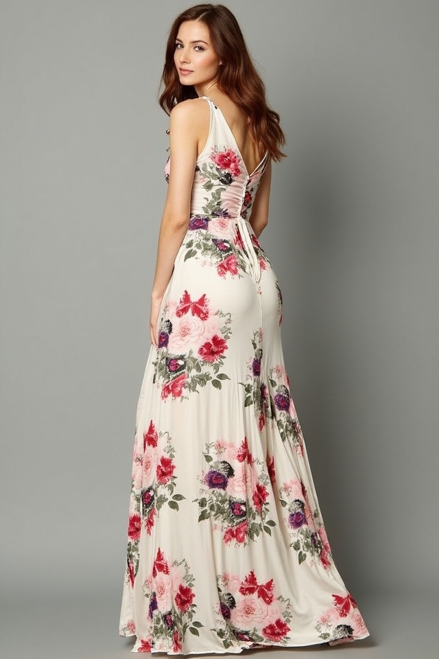 romantic floral maxi dress