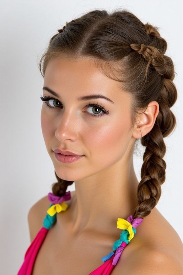 secure double dutch braids