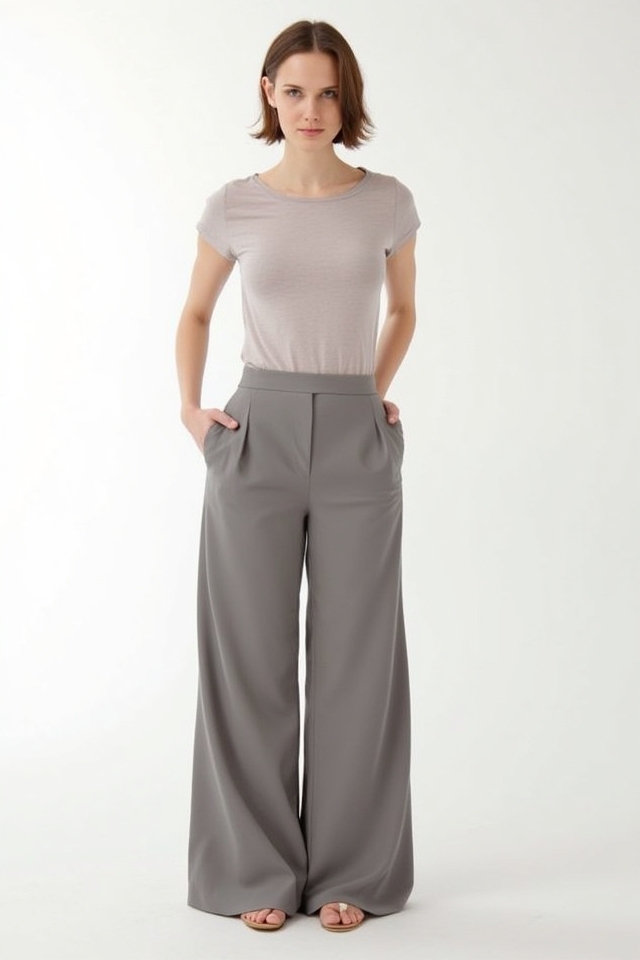simple tee wide leg
