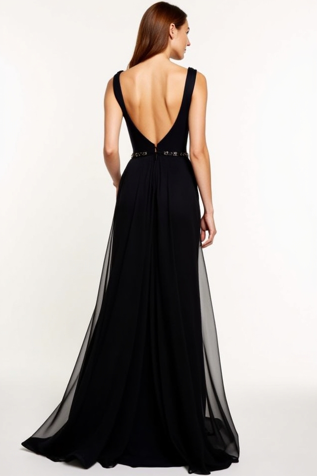 sleek form fitting evening dress