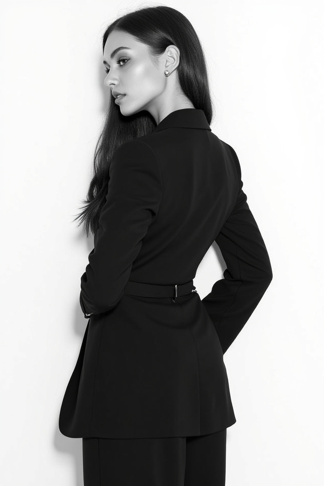 sleek monochrome tailored chic