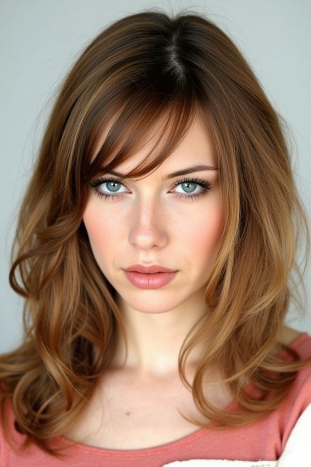 soft bangs frame elegantly