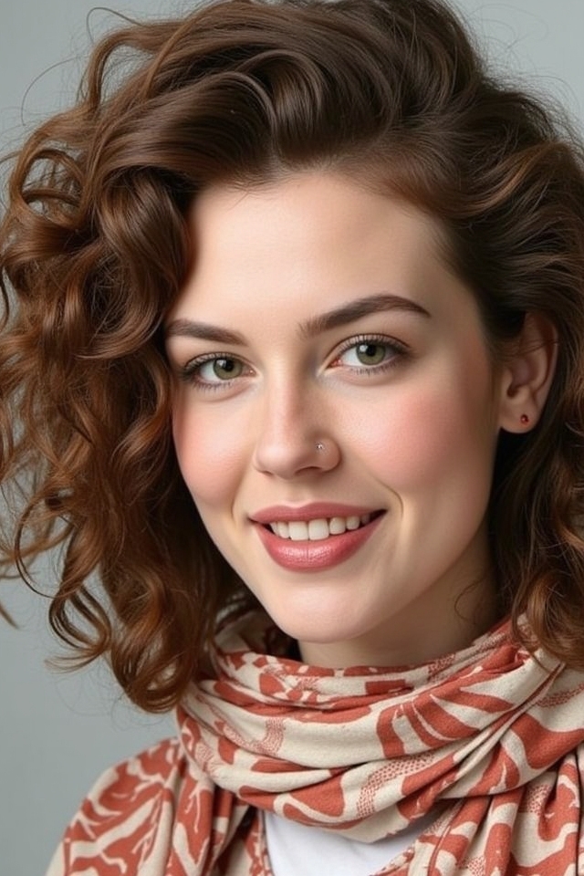 soft curls retro scarf