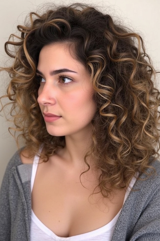 soft curls side part