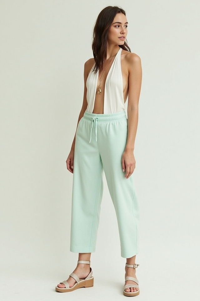 soft pastel pants halter