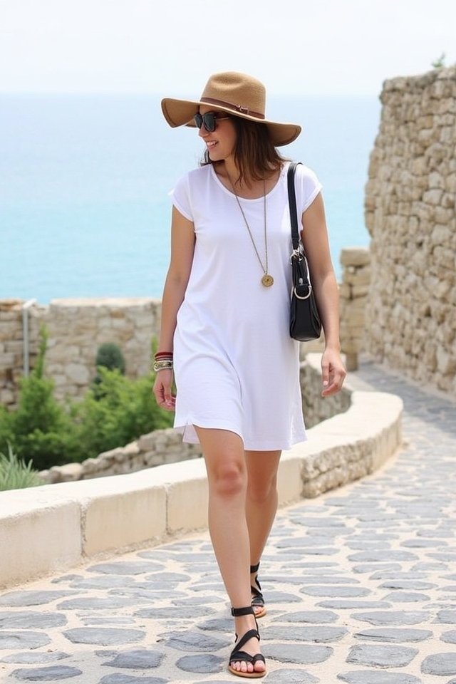 strappy sandals casual tee
