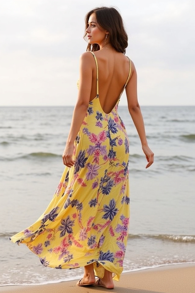strappy sundress sunset elegance