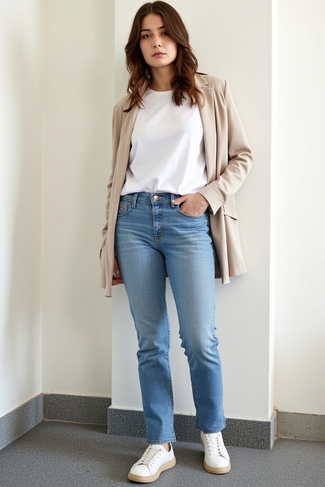 stretchy denim travel ensemble