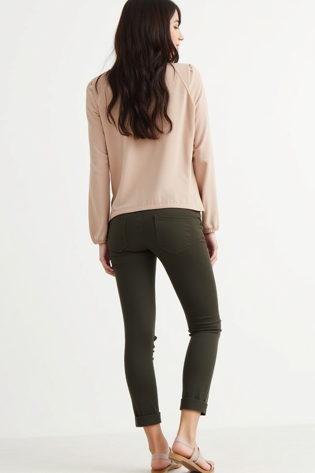 stretchy ponte blouse travel