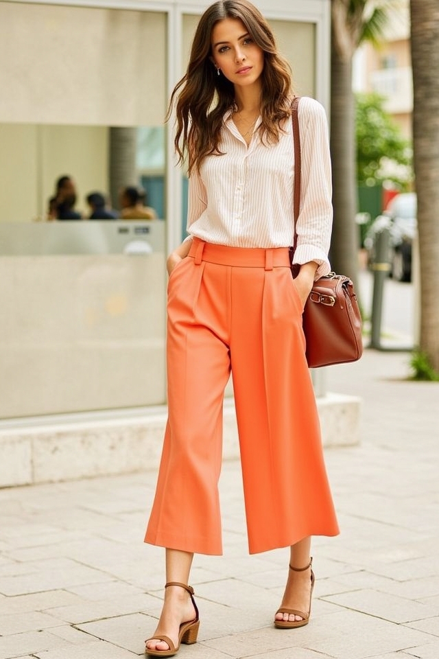 summer bright culottes ensemble