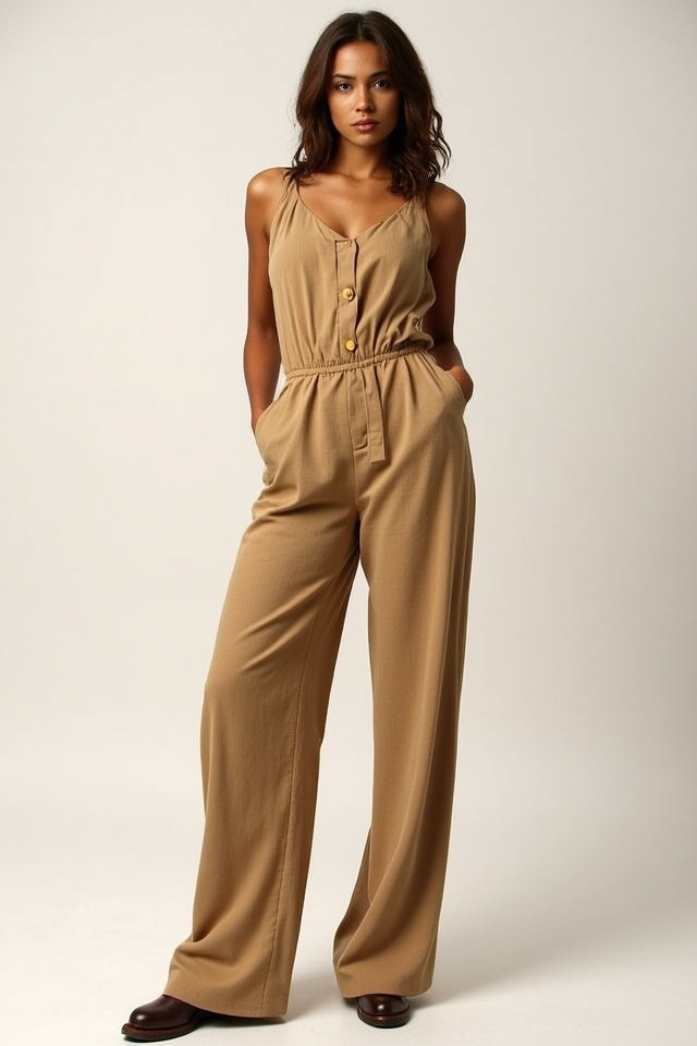 summer minimalist earthy jumpsuit