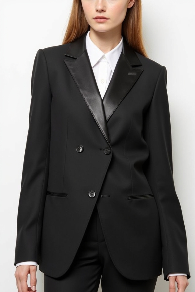 tailored black suit ensemble