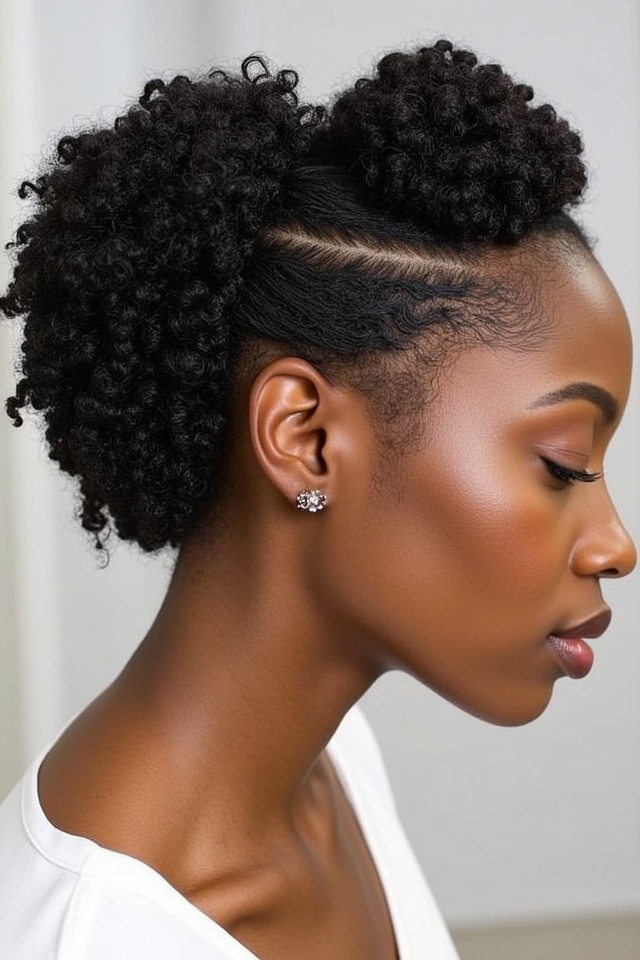 tightly coiled side swept