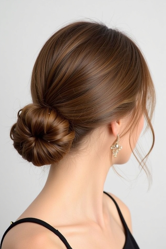 timeless elegant low chignon