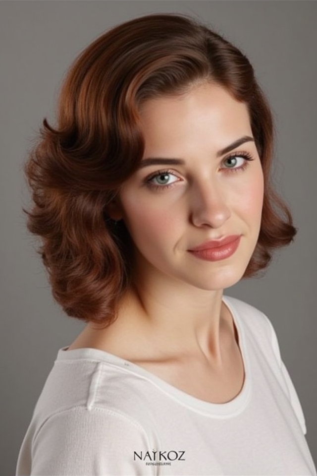 timeless hollywood side swept curls