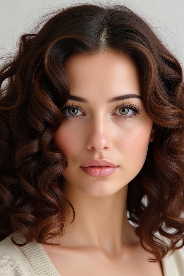 timeless romantic cascading curls