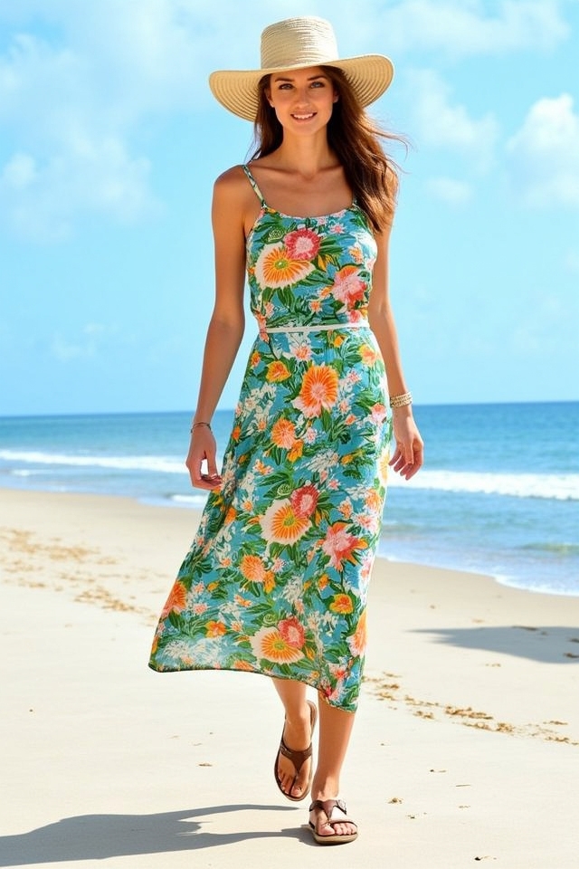 tropical cruise style dress
