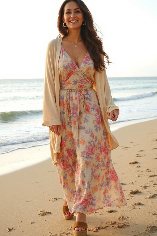 tropical sunset maxi elegance