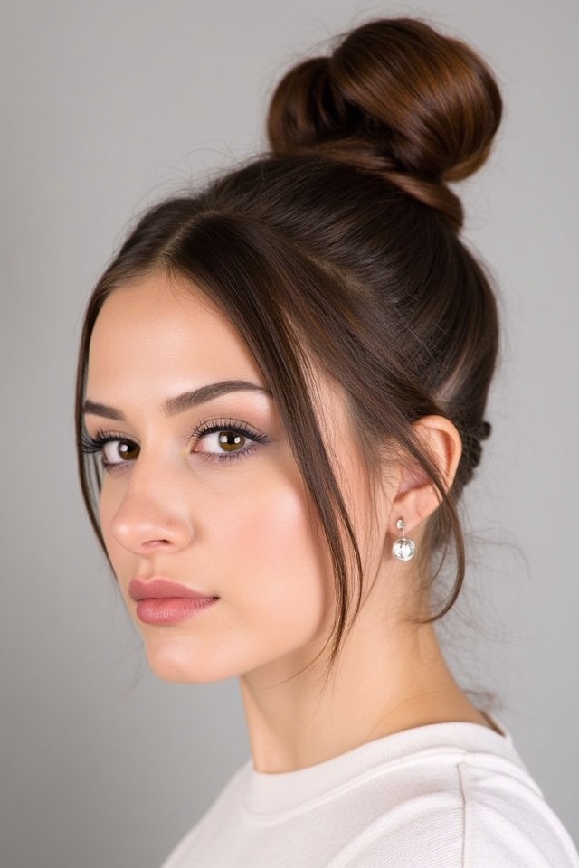 versatile high bun hairstyle
