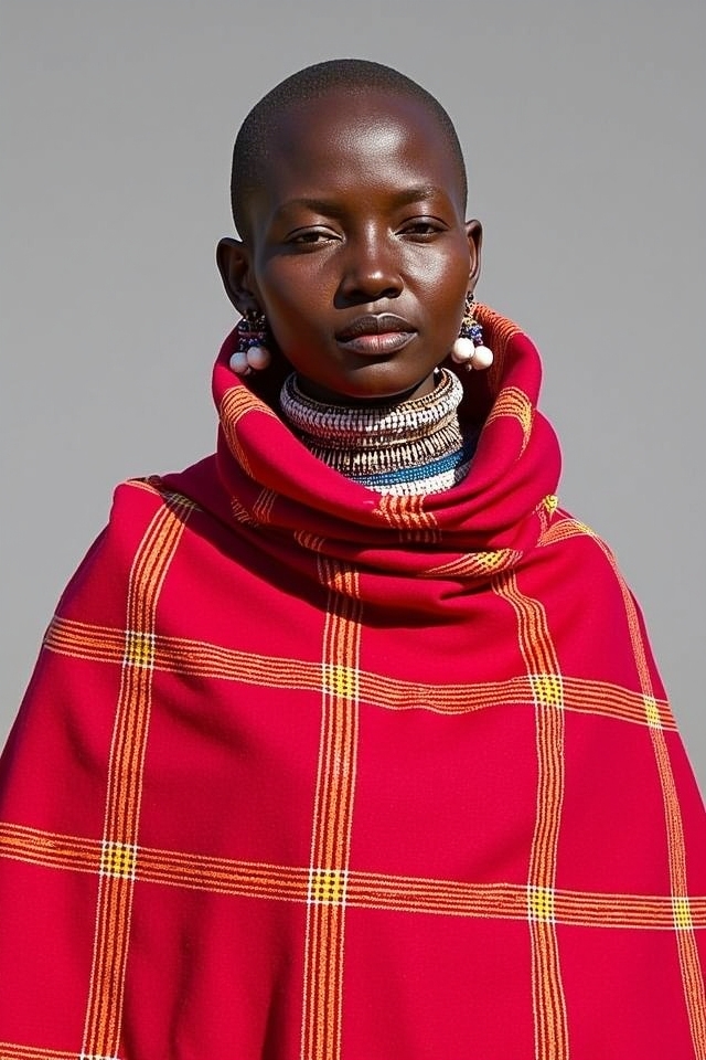 vibrant maasai traditional garment
