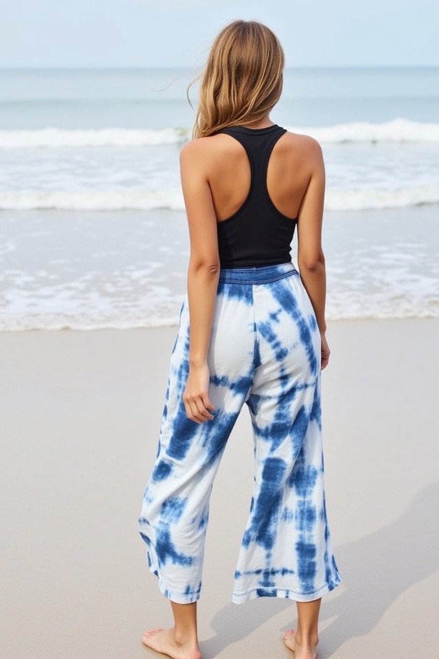 vibrant tie dye beach ensemble