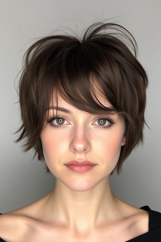 voluminous wolf cut style