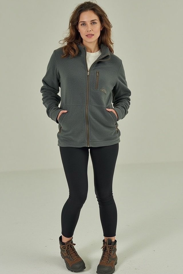 warm fleece hiking ensemble