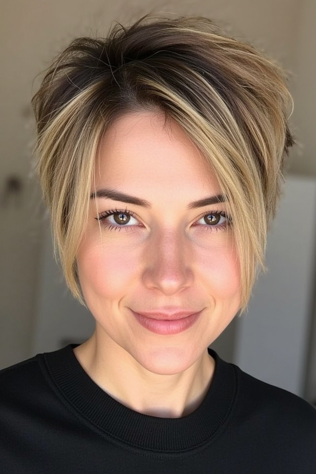 wolf cut face framing highlights