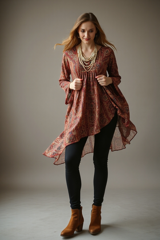 boho chic tunic and leggings