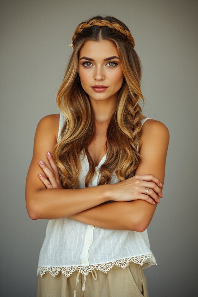 boho crown braid tutorial