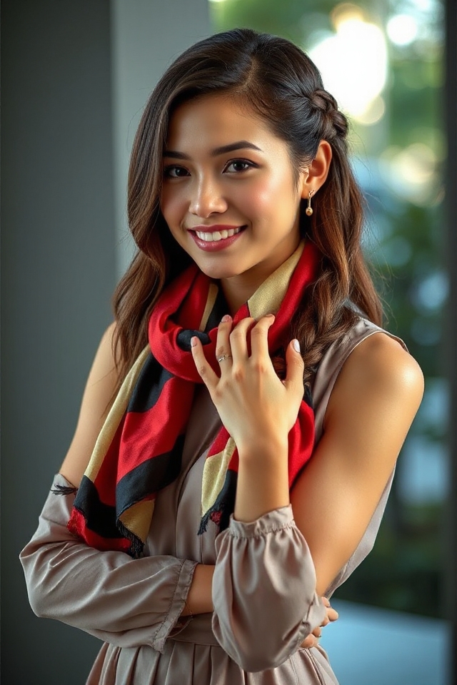 braided scarf hair accent
