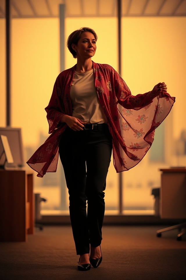 chic comfortable flowy kimono