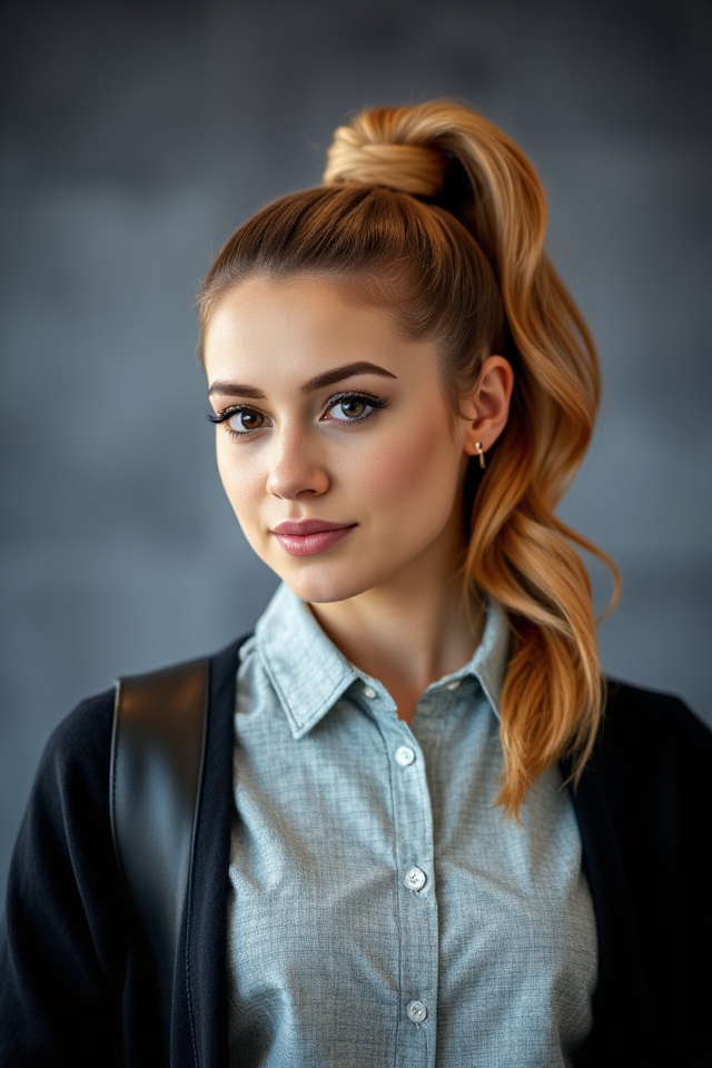 chic high ponytail twist
