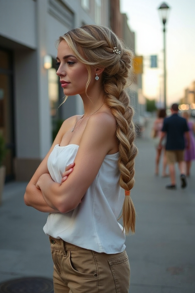 chic lace braid updo