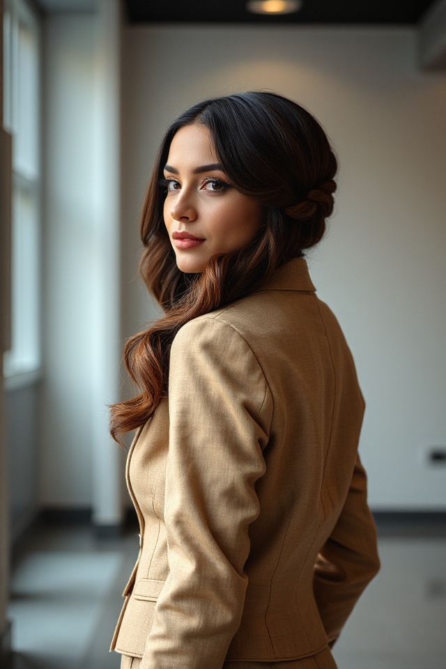 chic twisted hairstyle for versatility