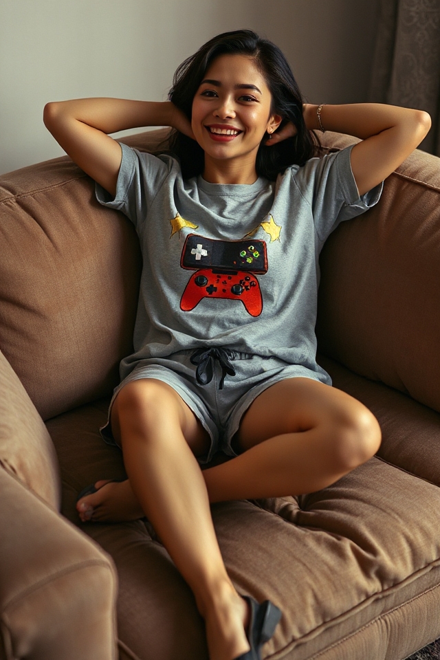 comfortable gaming outfit idea