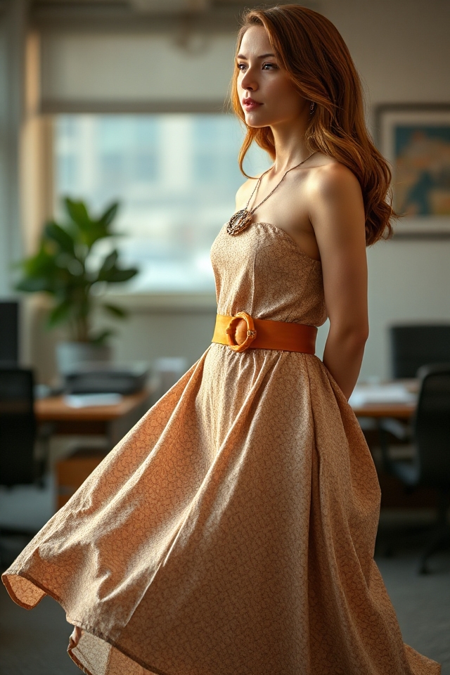 comfortable midi dress style
