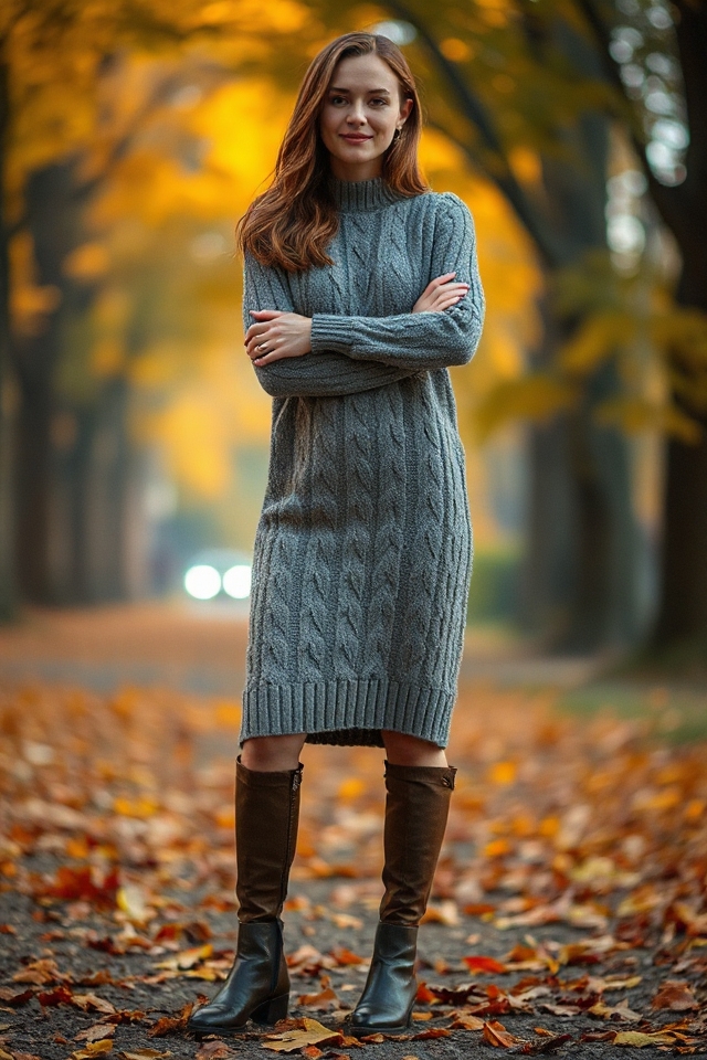 cozy fall sweater dress