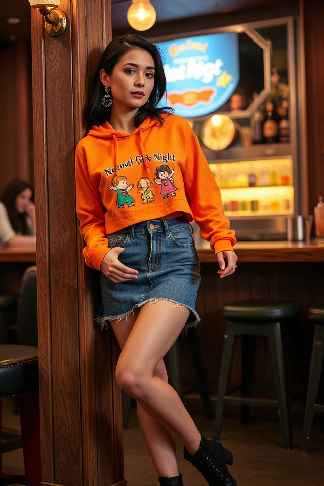 cozy hoodie flirty skirt