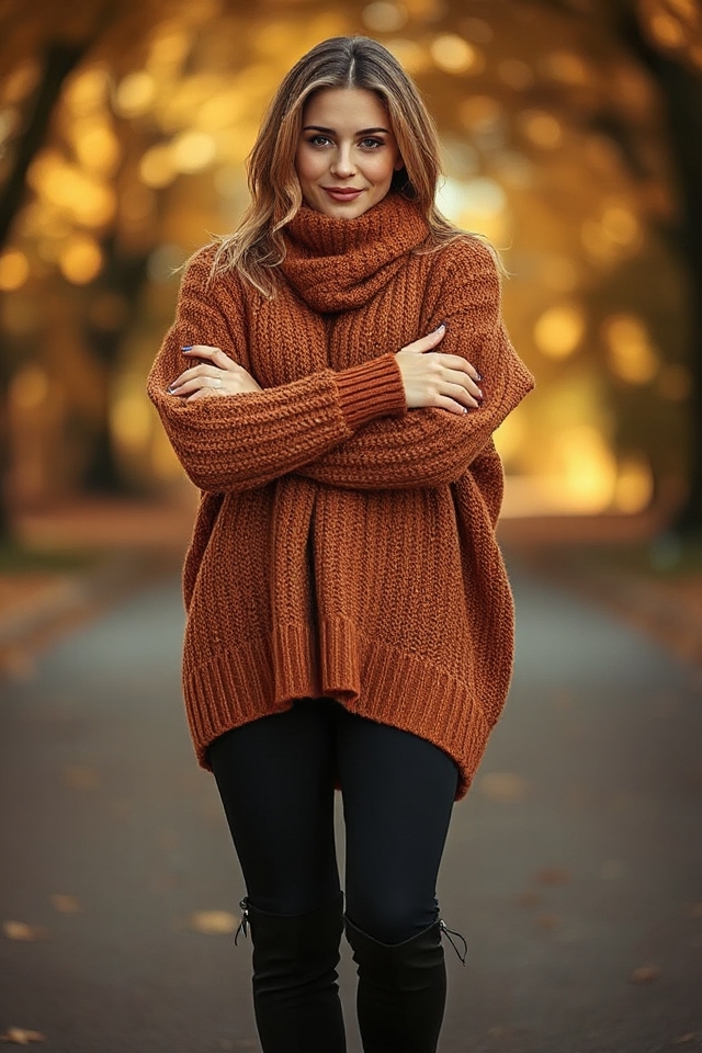 cozy oversized cardigan outfit